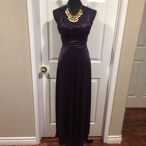 Windsor Dark purple long evening dress